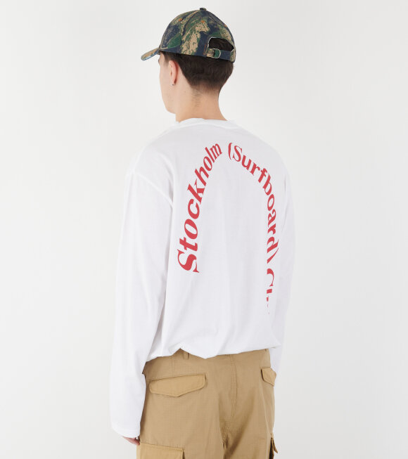 Stockholm (Surfboard) Club - Back Logo Longsleeve White