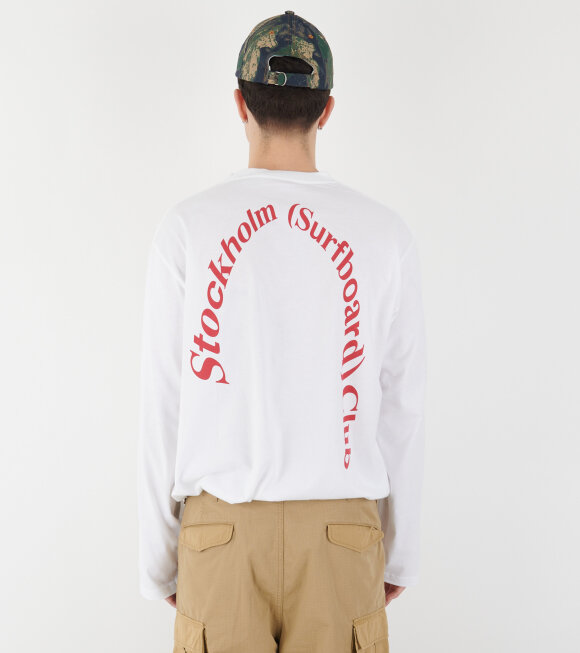 Stockholm (Surfboard) Club - Back Logo Longsleeve White