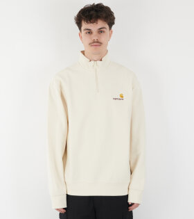 Carhartt WIP - Half Zip American Script Sweat Natural