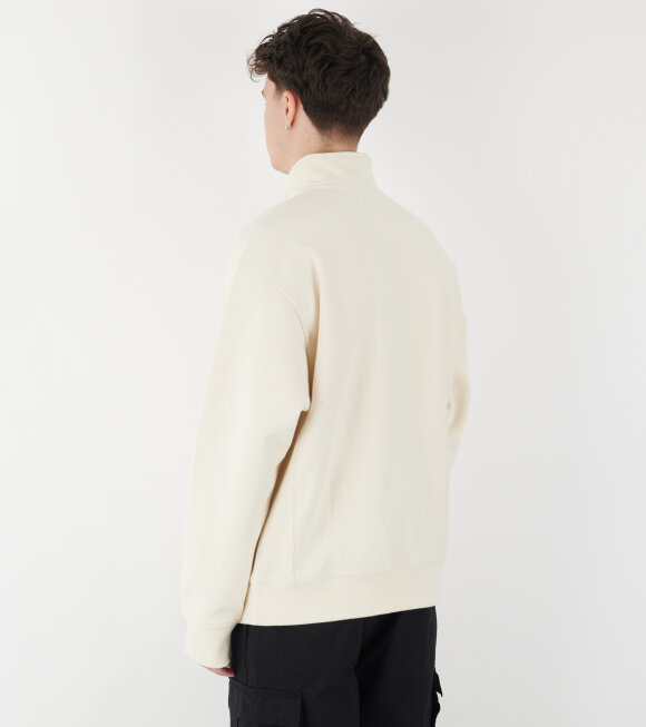 Carhartt WIP - Half Zip American Script Sweatshirt Natural