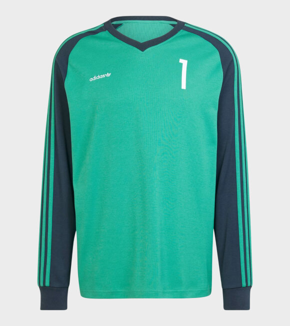 Adidas  - Jersey LS T-shirt Semi Court Green