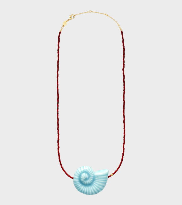 Anni Lu - Nautilus Necklace Seafoam Berry