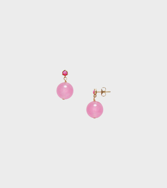 Anni Lu - Pink Bubbles Earrings Gold