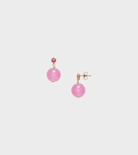 Pink Bubbles Earrings Gold