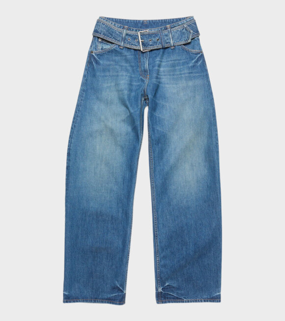 Acne Studios - Belted Denim Trousers Mid Blue