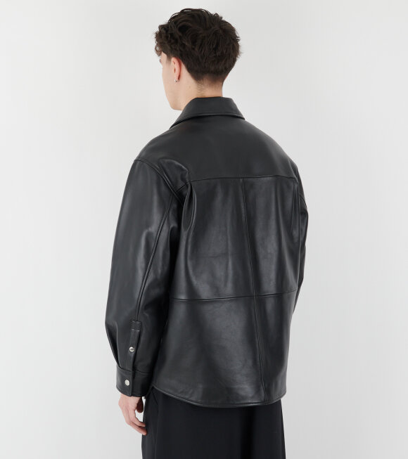 Sunflower - Leather Zip Shirt Black