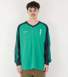 L/S Jersey T-shirt Semi Court Green/Navy