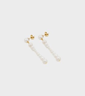 Olga Long Earrings White