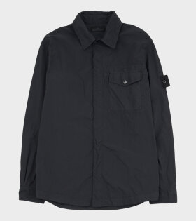 Ghost Nylon Crinkle Overshirt Black