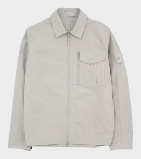 Ghost Cotton Zip Overshirt Grey