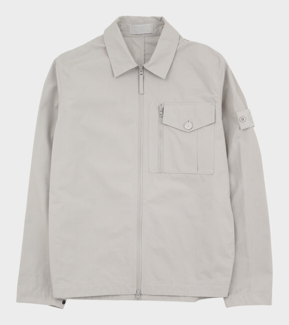 Stone Island - Ghost Cotton Zip Overshirt Grey