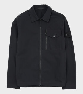 Ghost Cotton Zip Overshirt Black