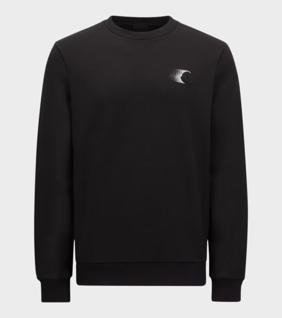 Moncler - Faded Logo Motif Sweatshirt Black