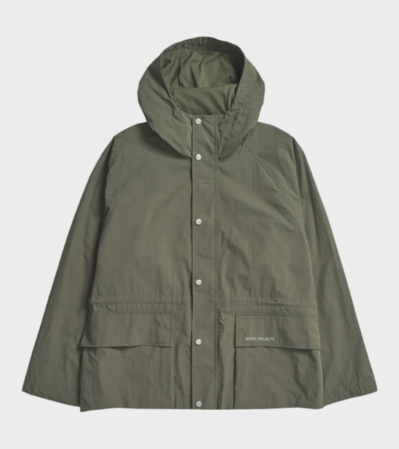 Norse Projects - Herluf Tech Poplin Jacket Ivy Green