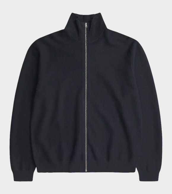 Norse Projects - Links Cotton Linen Zip Jacket Dark Navy