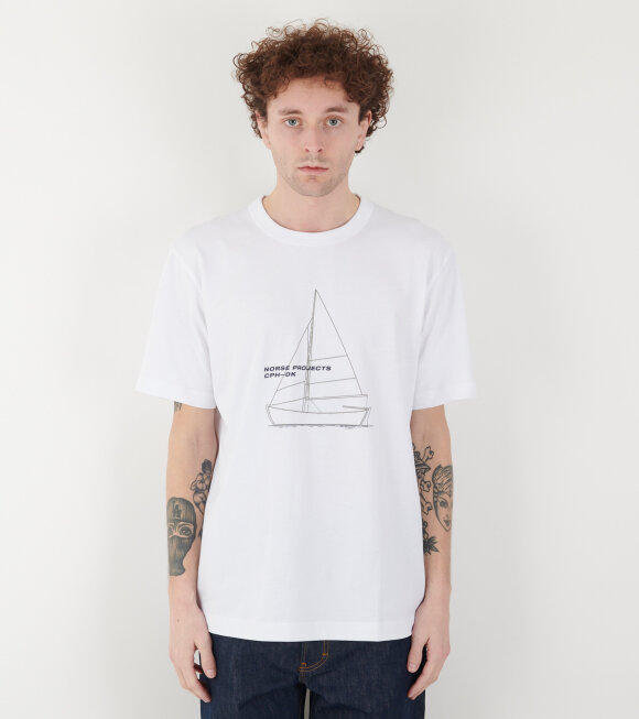 Norse Projects - Holger Boat Print T-shirt White