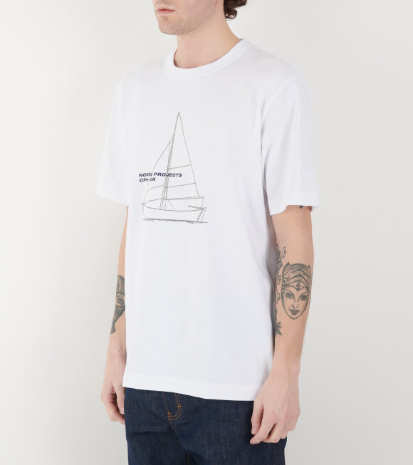 Norse Projects - Holger Boat Print T-shirt White