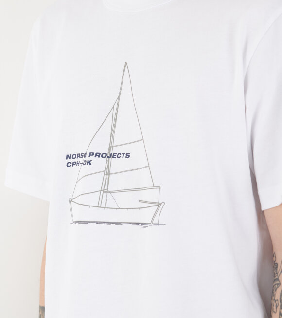 Norse Projects - Holger Boat Print T-shirt White