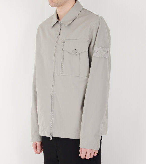 Stone Island - Ghost Cotton Zip Overshirt Grey