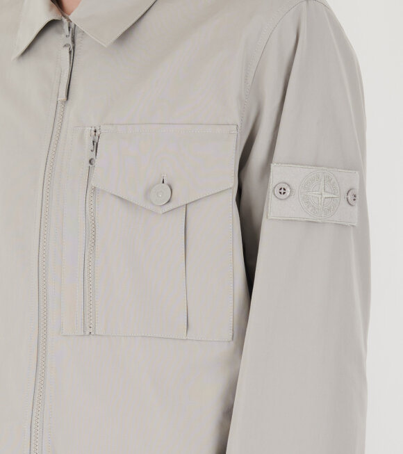 Stone Island - Ghost Cotton Zip Overshirt Grey