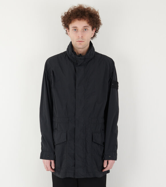 Stone Island - Ghost Nylon Smerigliato Coat Black