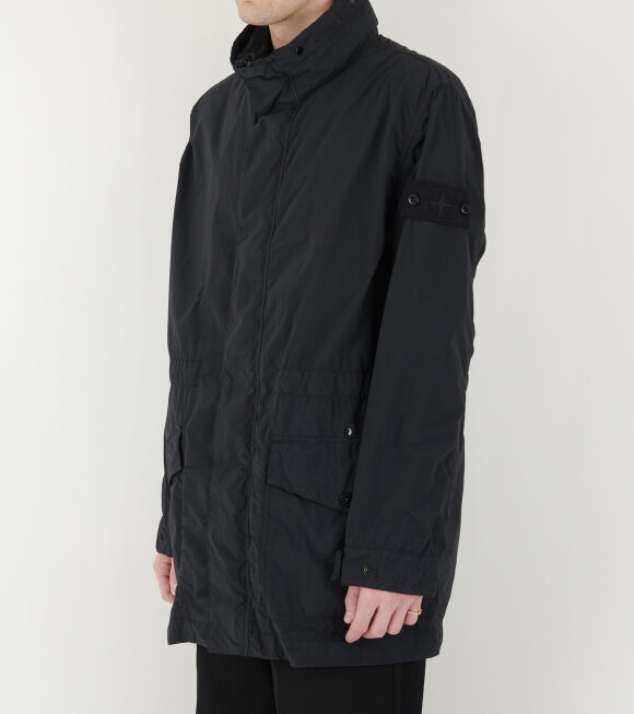 Stone Island - Ghost Nylon Smerigliato Coat Black