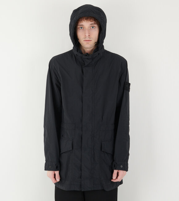 Stone Island - Ghost Nylon Smerigliato Coat Black