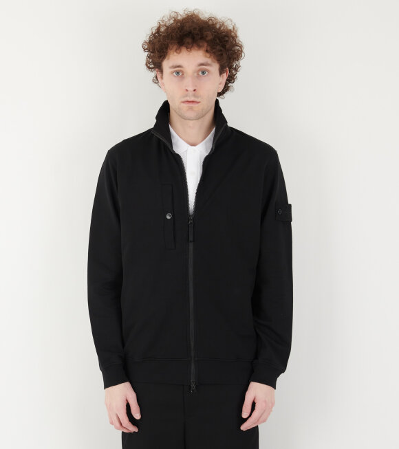 Stone Island - Ghost High Neck Zipper Black