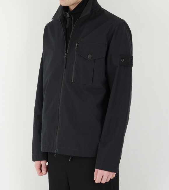 Stone Island - Ghost Cotton Zip Overshirt Black