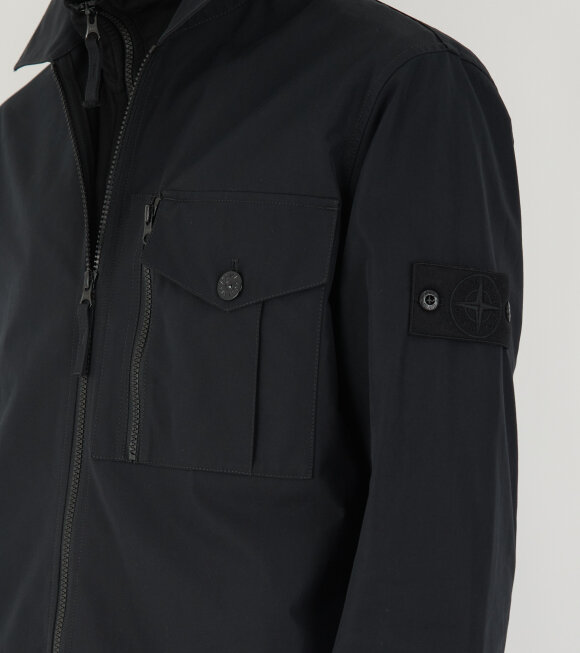 Stone Island - Ghost Cotton Zip Overshirt Black