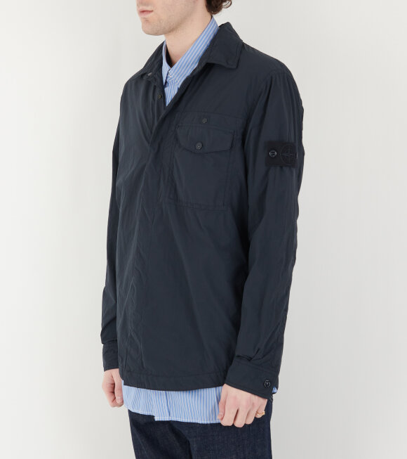 Stone Island - Ghost Nylon Crinkle Overshirt Navy