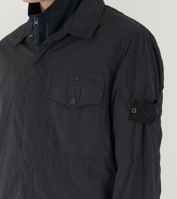 Stone Island - Ghost Nylon Crinkle Overshirt Black