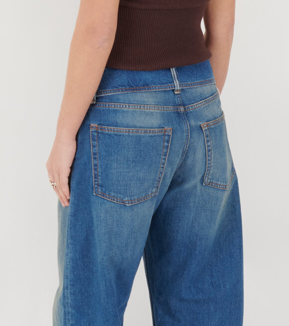 Acne Studios - Belted Denim Trousers Mid Blue