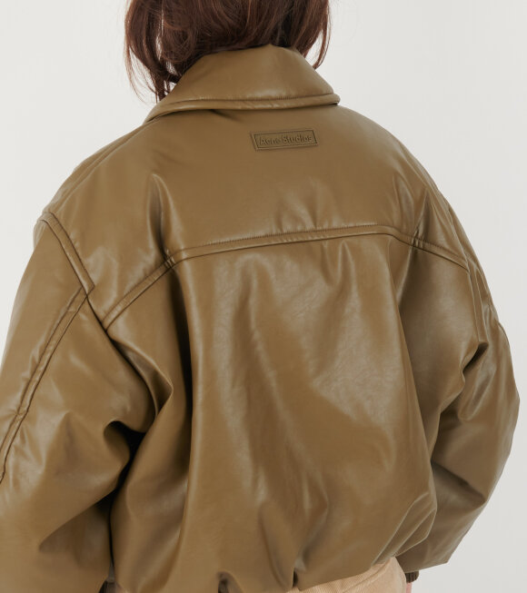 Acne Studios - Coated Bomber Jacket Khaki Green