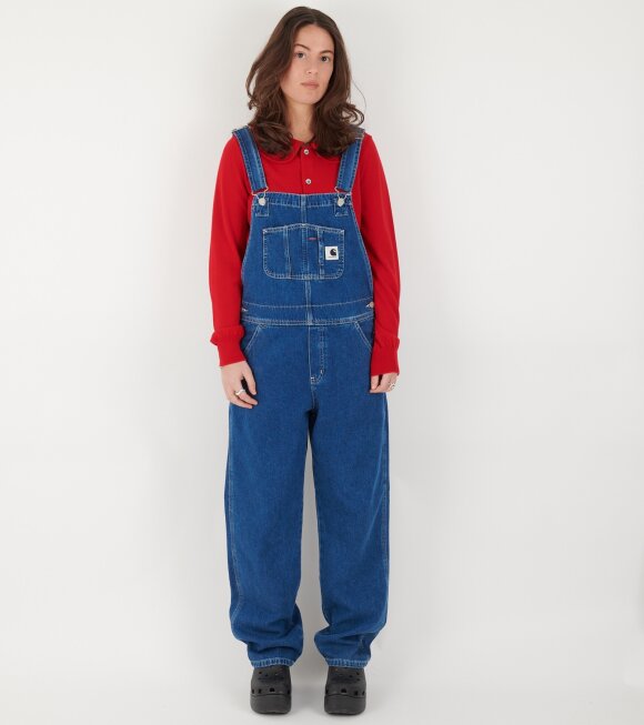 Carhartt WIP - W Bib Overall Straight Stone Washed Blue