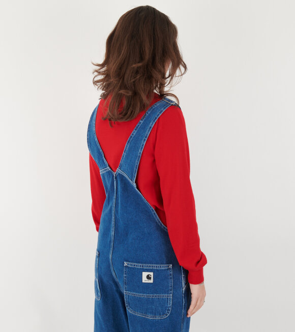 Carhartt WIP - W Bib Overall Straight Stone Washed Blue