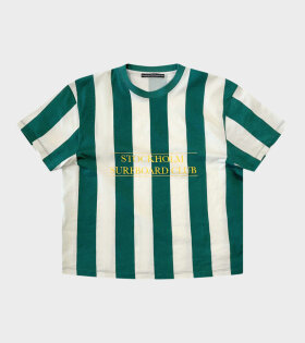 Striped Boxy T-shirt Green/Off-white