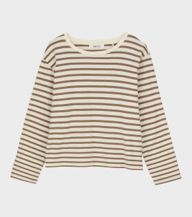 Loui Oversized Blouse Light Brown/White Stripe