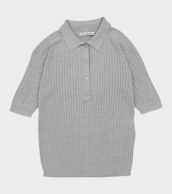 Acne Studios - Polo Silk T-shirt Grey