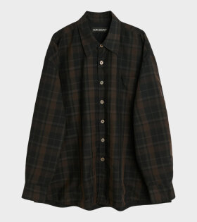 Borrowed Shirt Black Sheer Shadow Check