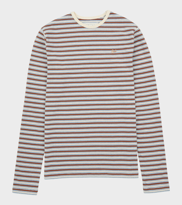 ERL - Striped L/S T-shirt Brown/Blue Mix