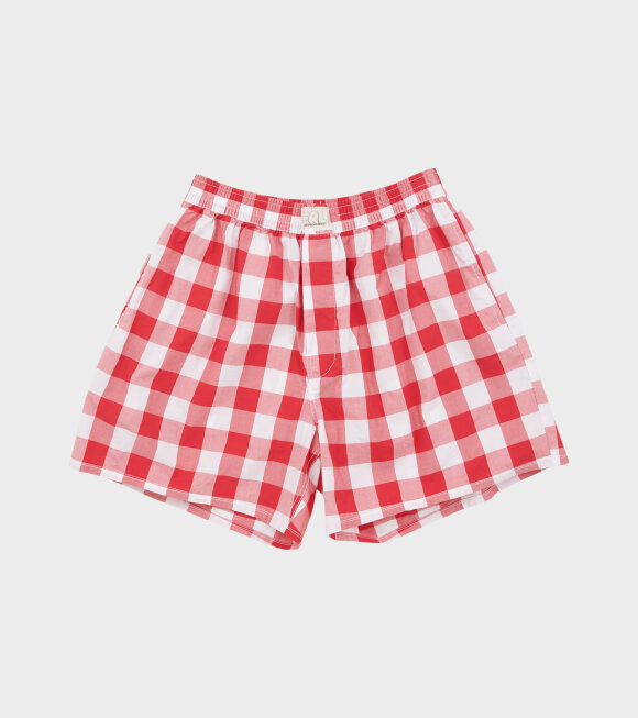 ERL - Gingham Check Boxers Red/White