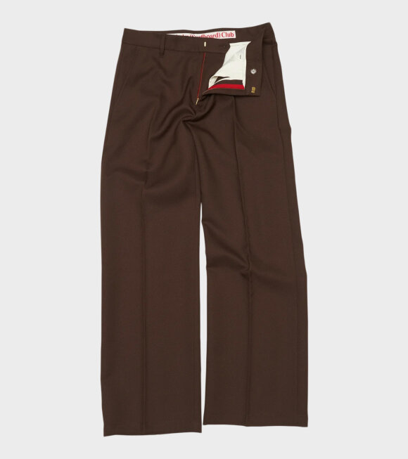 Stockholm (Surfboard) Club - Sune Tailored Bootcut Trousers Brown