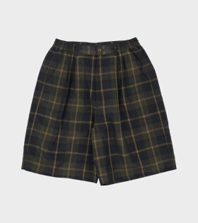 Checkered Shorts Navy/Olive Green