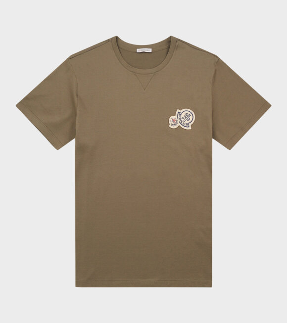 Moncler - Embroidered Double Logo T-shirt Army Green