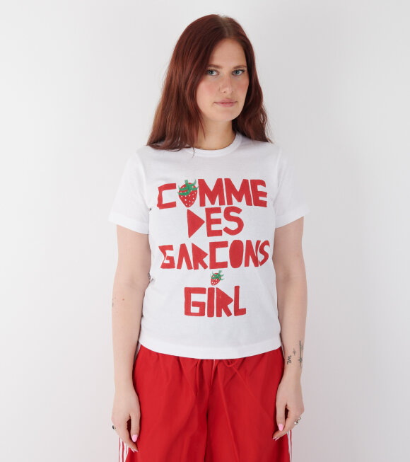 Comme des Garcons Girl - Strawberry T-shirt White