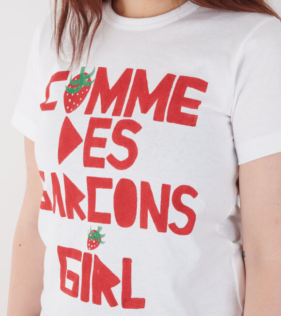 Comme des Garcons Girl - Strawberry T-shirt White