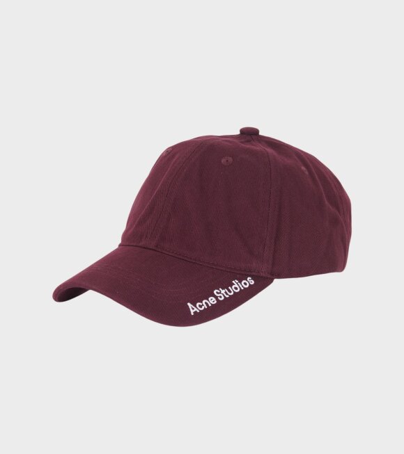 Acne Studios - Twill Logo Cap Burgundy