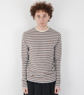 ERL - Unisex Striped Long Sleeve T-shirt Brown