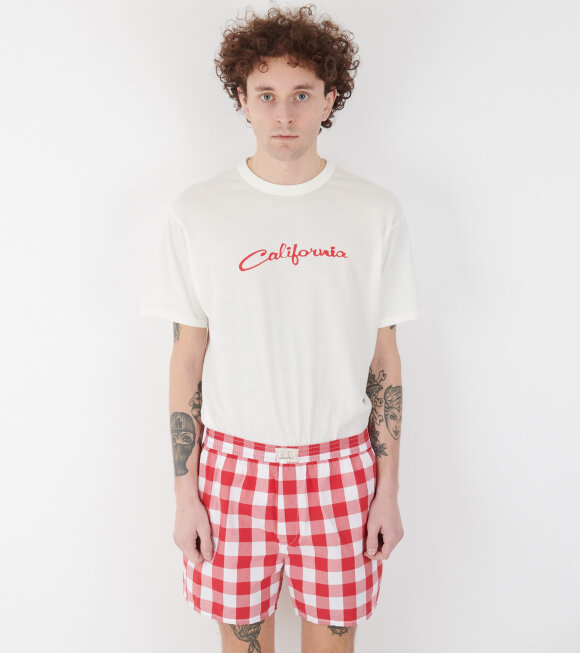 ERL - Gingham Check Boxers Red/White